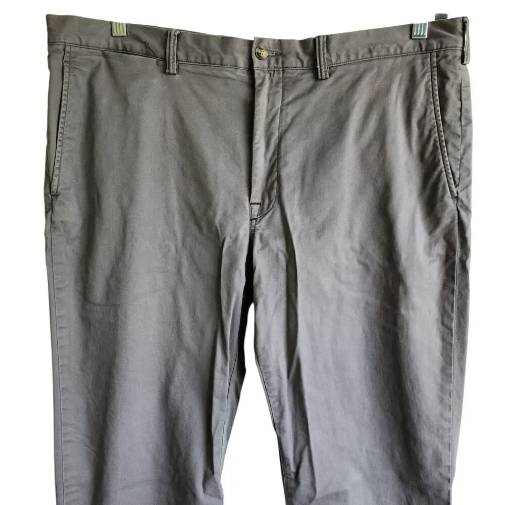 Polo Ralph Lauren Chino Pants 38x30 Straight Fit Stretch Twill Cotton Gray Men's